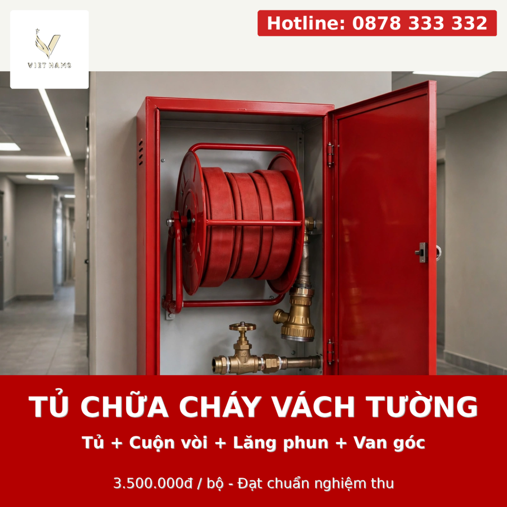Tủ chữa cháy vách tường trọn bộ