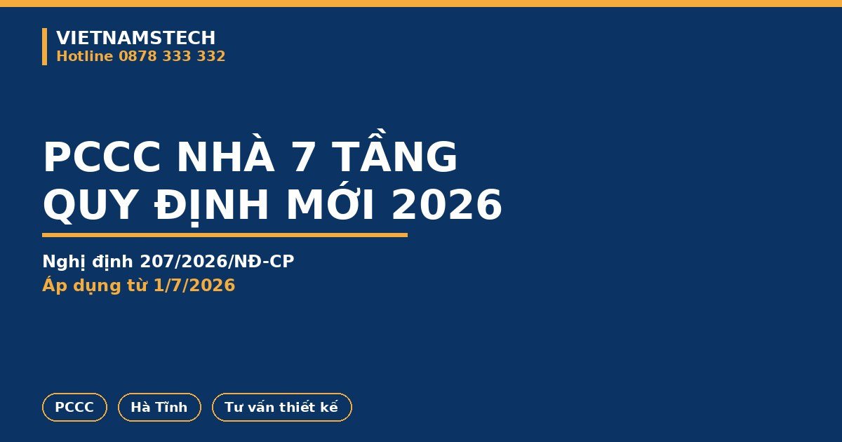 PCCC Nhà 7 Tầng 2026: Quy Định Mới Từ Nghị Định 207 Chủ Nhà Hà Tĩnh Cần Biết