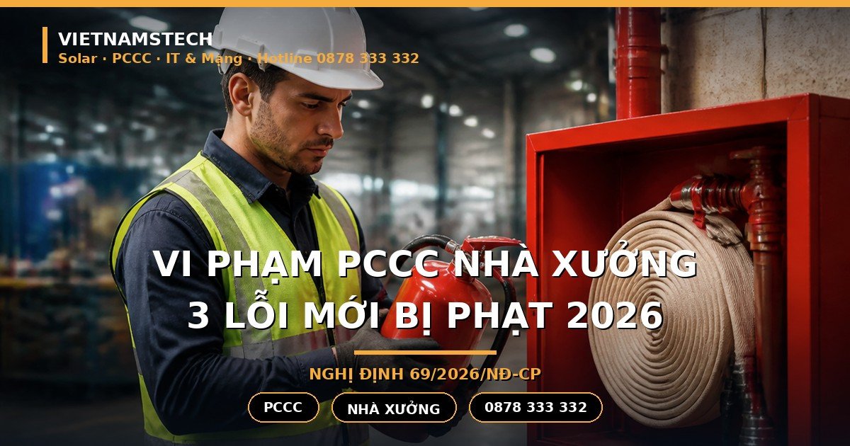 PCCC Nhà Xưởng 2026: 3 Vi Phạm Mới Bị Phạt Theo Nghị Định 69